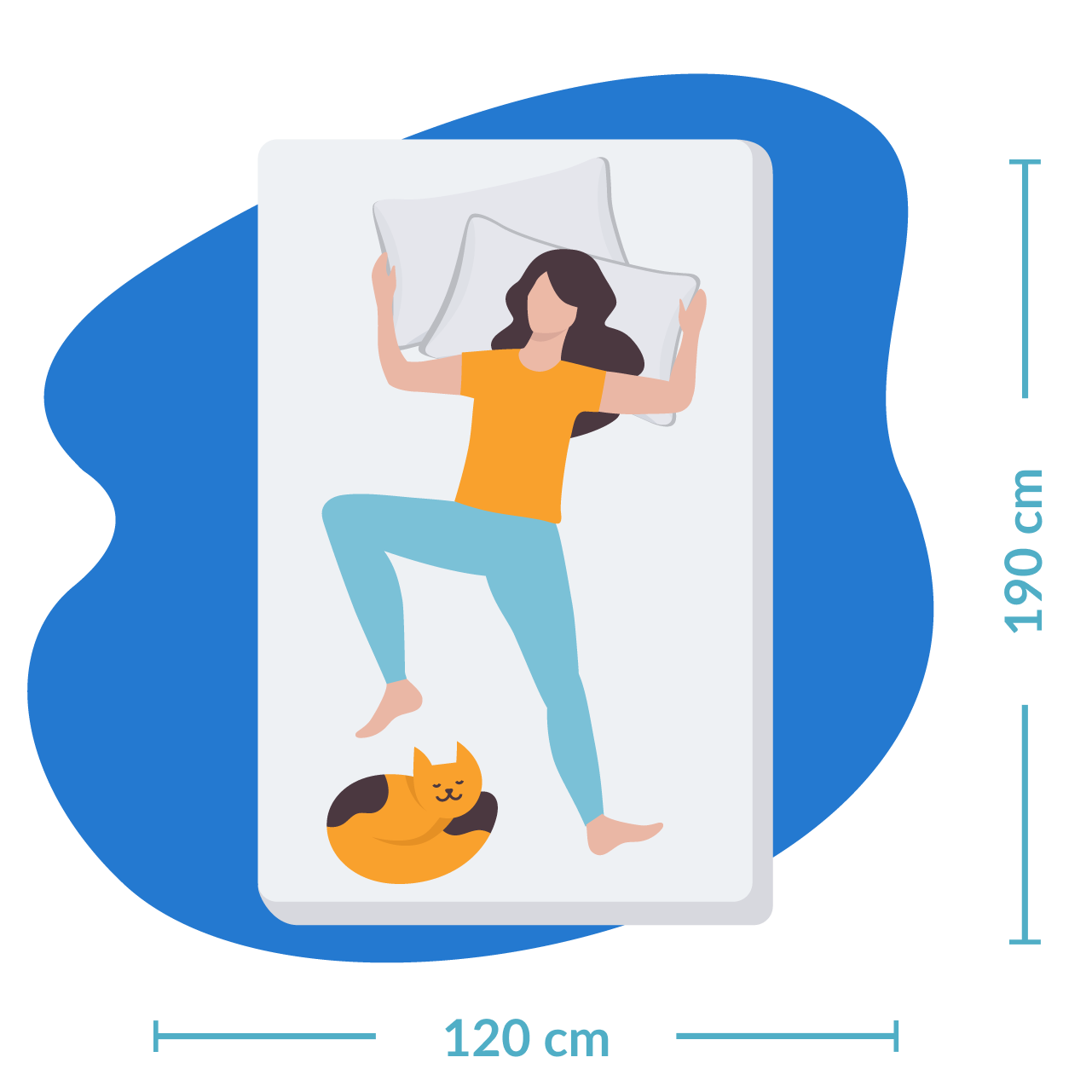 cama de corpo e meio